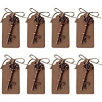 Abrebotellas AmaJOY con forma de llave con tarjeta e hilo de cobre- decoración rústica y recuerdos para boda- 40…